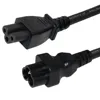 US UK IEC Female to male C5 C6 Connector Socket 3 Core Plug Extension Cable Swivel Power Cord
