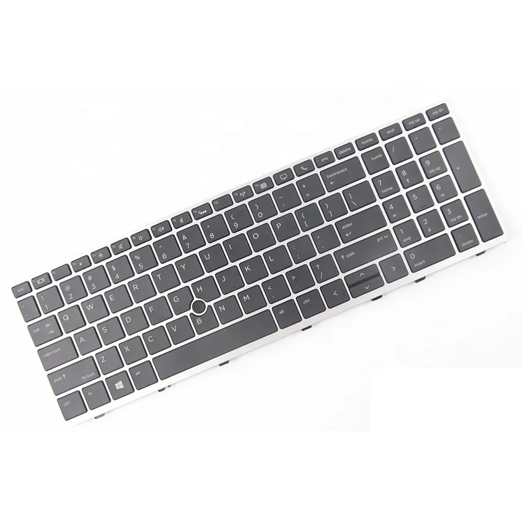 

HK-HHT New laptop keyboard for HP Elitebook 755 G5 850 g5 US KEYBOARD Backlit Silver Frame