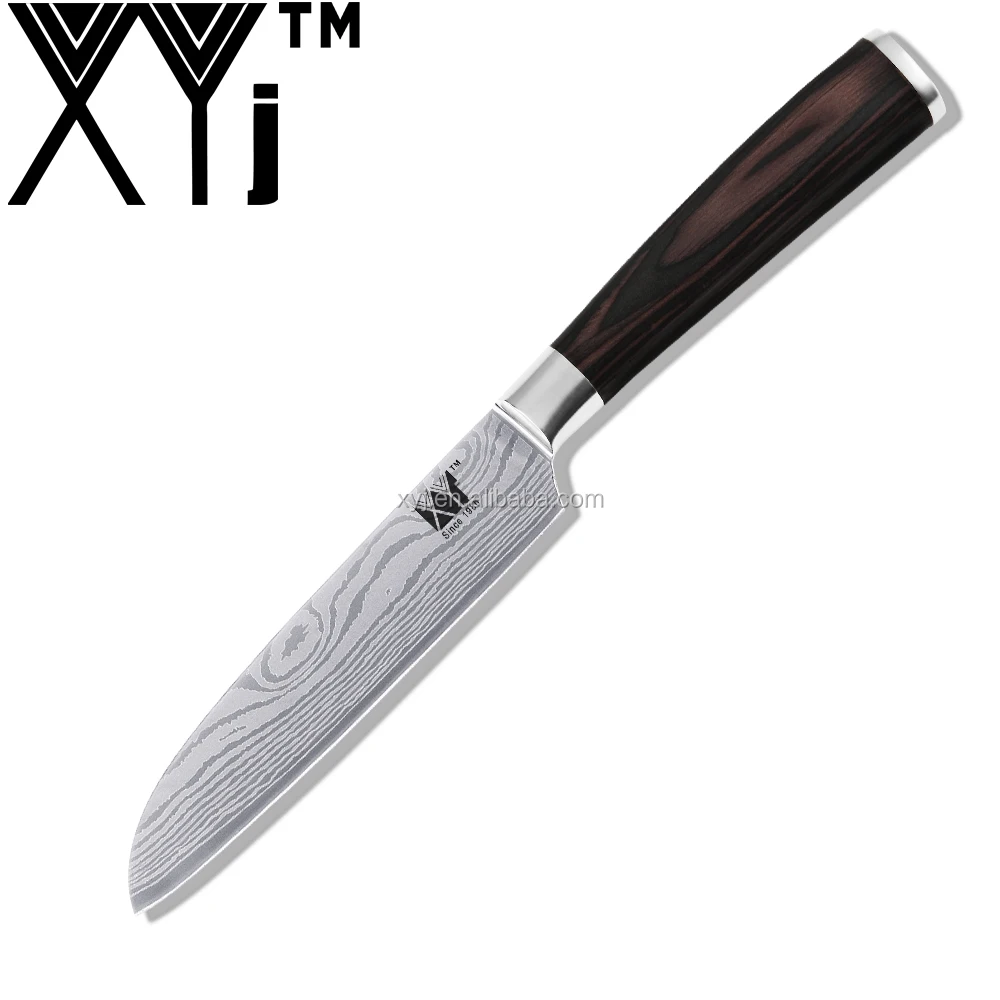 

7 Cr 17 MoV New XYJ Brand 1 Piece Santoku Knife Online Sale, N/a