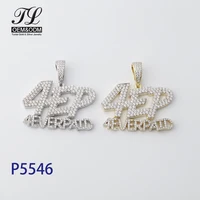 

HipHop Custom Design Jewelry CZ Micro Pave Ice Out Diamond 14k 18k Gold Jewelry 925 Sterling Silver Alphabet Letter Pendants