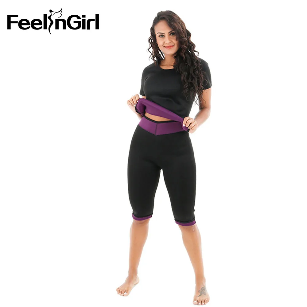 

FeelinGirl (Pant + Vest) Thermo Sweat Sauna Suit Neoprene Waist Trainer Weight Loss Slimming Pant Cinta Modeladora Body Shaper D, Mix color waist shaper
