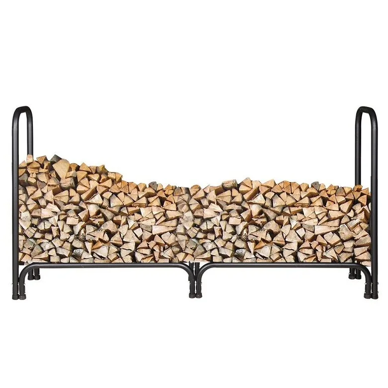 Indoor Log Rack Zwart Ijzer Brandhout Opbergrek Met Cover Buy Zwart