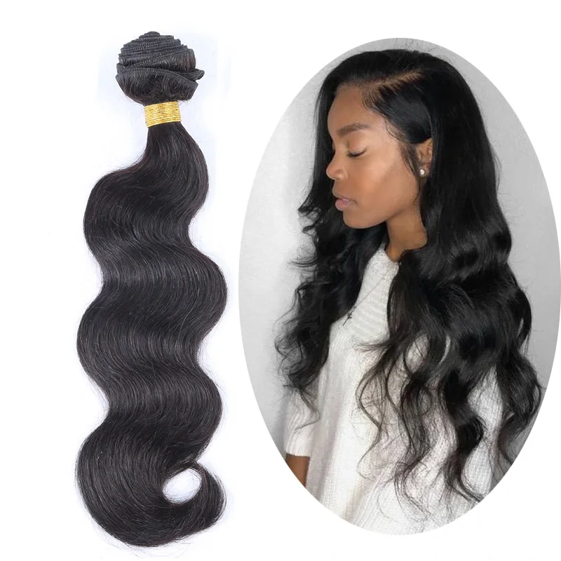 

9A Top Quality Brazilian Virgin Hair Sale Body Wave Weave Bundles Human Hair Cheap, Natural black/ #1b color