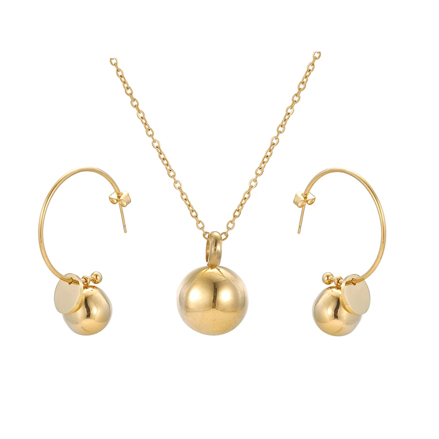 

S-239 XUPING new accessories women i 24k gold plated stainless steel necklace+earring jewelry set