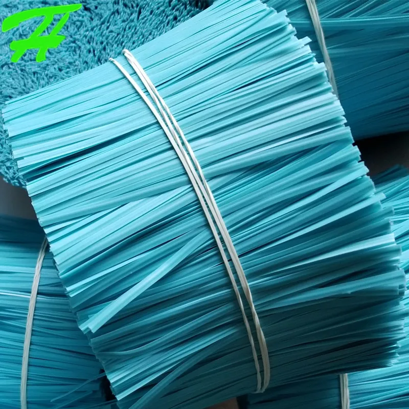 Plastic With Metal Twist Ties Custom Decorative Cable Ties Colored Pvc