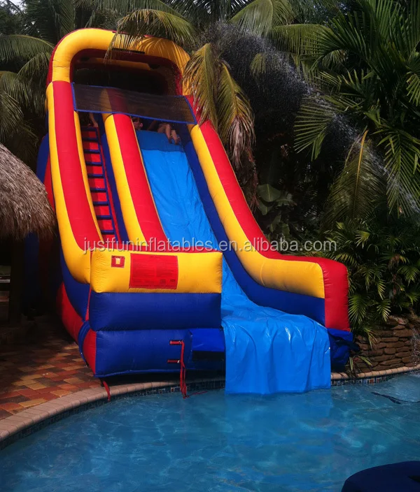 inflatable pool slide for inground pool