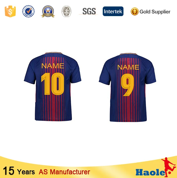 

Hot sell popular design football club custom soccer jersey 2017- 2018, N/a