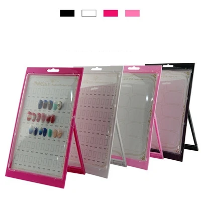 

False Nail Color Book Display Nail Art Gel Polish Color Card Chart Palette Varnish Practice Board Manicure Tool, Clear