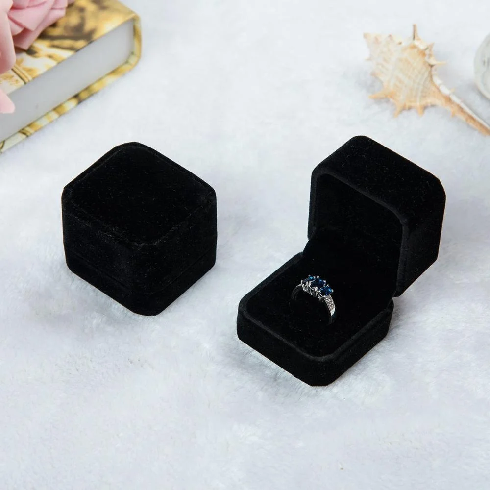 

Hot Style Ring Box Velvet Wedding Ring Case Jewelry Gift Box for Proposal Engagement Wedding, 9 color