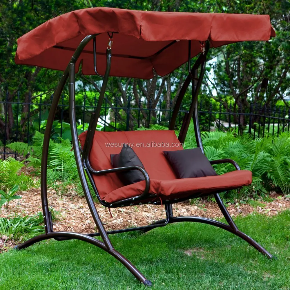 Long Bay 2 Person Canopy Swing Terra Cotta Garden Bed Swing Cushions And Canopy 81ypjuxp1ql