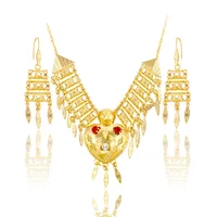 

63601 xuping wholesale 24k gold plated wedding indian jewelry set