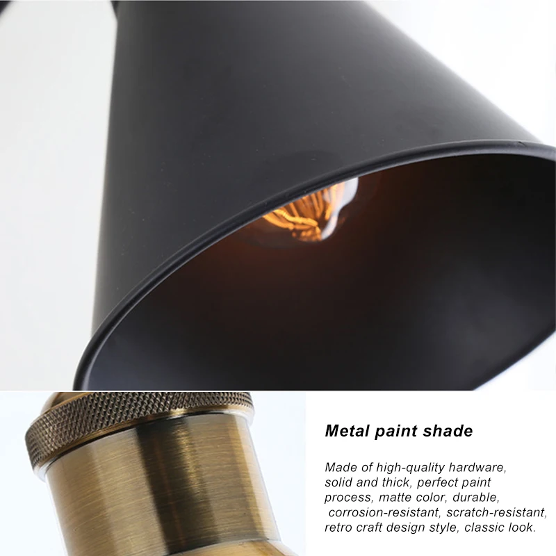 black white color wrought iron wall lights industrial LED wall lamp  SY80069