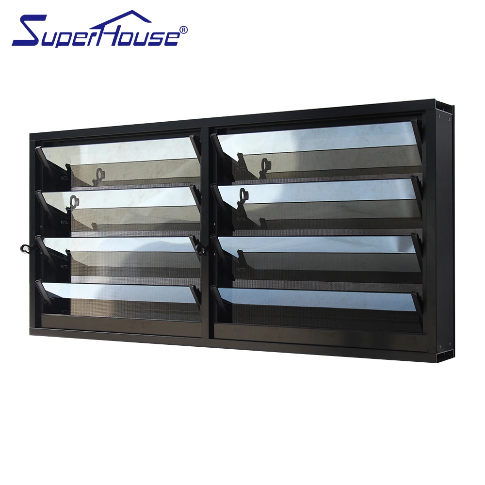 USA Canada market use glass louver with mosquito net