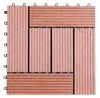 Waterproof WPC outdoor garden patio terrace engineered wood composite DIY interlocking floor deck tiles