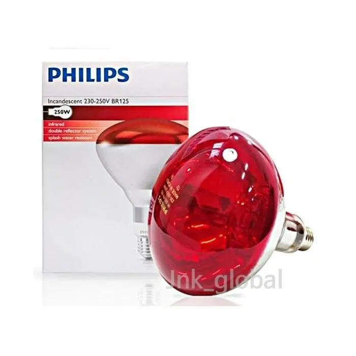 Philips Infrared Heat Light Lamp E27 Bulb 100W 150W 250W 220V 230V Physiotherapy 