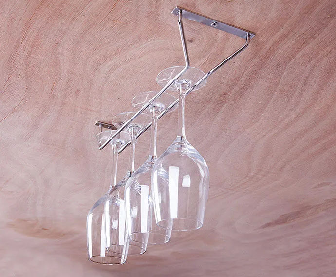 Sus304 Stainless Steel Ceiling Mounted Under Hanging Wine Glass