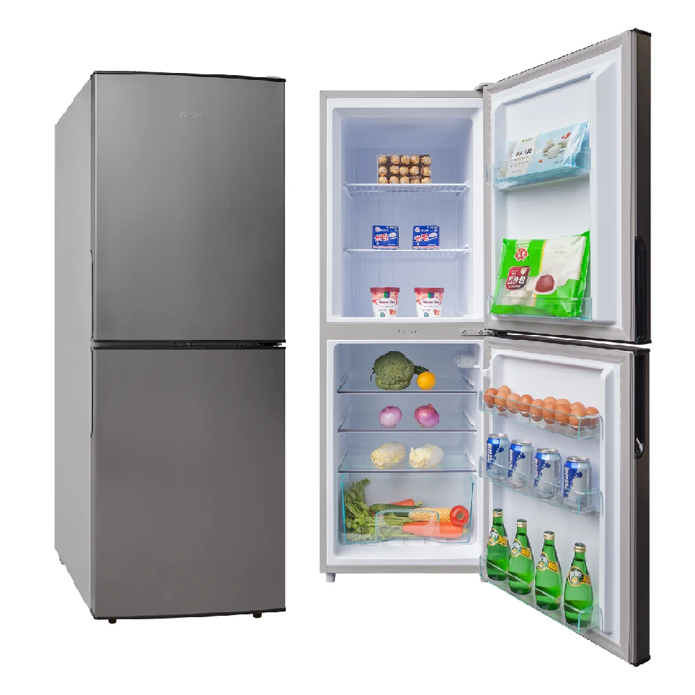 252 Liter Home Double Door And Top Freezer Domestic Refrigerator Half Freezer Half Refrigerator