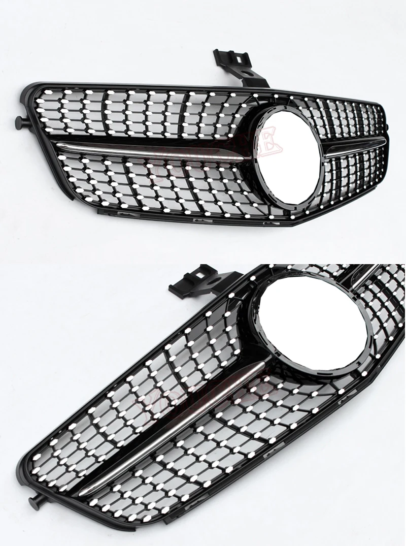 Diamond Radiator Style Front Bumper Mesh Grille For Mercedes Benz C