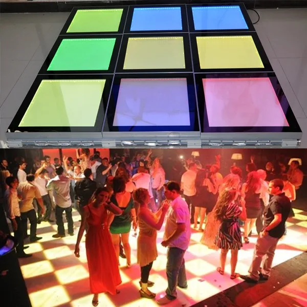 AF8A Model with digital controlled color luminous plate and toughened glass hot sales led dance floor