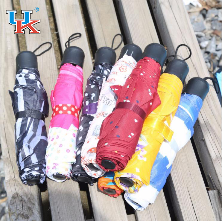 

Creative solid color umbrella short handle 8k portable folding umbrella