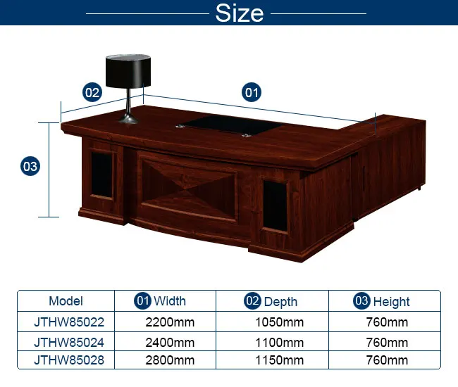 Classic Wooden Executive Desk L Shape Executive Desk Set With Side With Drawer Waltons