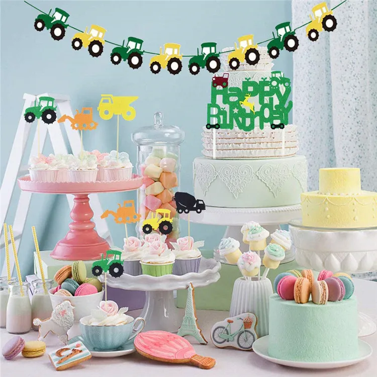 Tracteur Agricole A Theme John Deere Decorations De Fete Tracteur Vert Fournitures De Fete Cadeaux Pour Filles Et Garcons Buy Fournitures De Fete D Anniversaire Decoration De Fete D Anniversaire De Camion Fete D Anniversaire De Pompier Pompier Product On