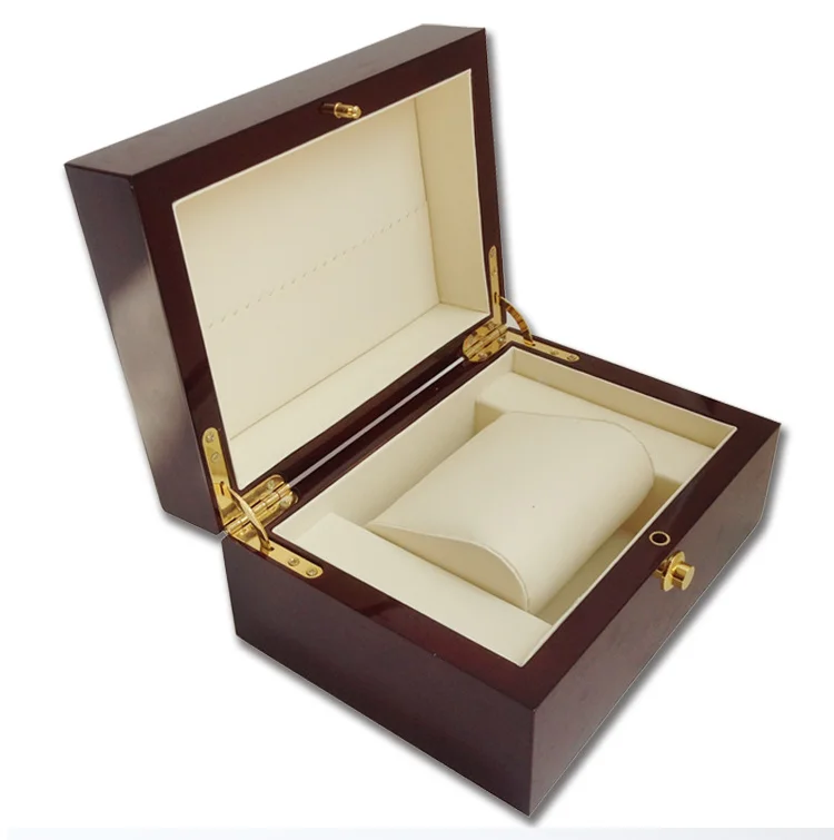 Fashionable Luxury Big Single Wood Watch  Box Lacquered Of Best Men Women Custom Logo Gift Storage Couple Display