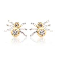 

Newest Design Saudi Gold Jewelry Zircon Spider Stud Earrings