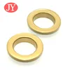 Gold color shoe decoration brass large size flat flange eyelet