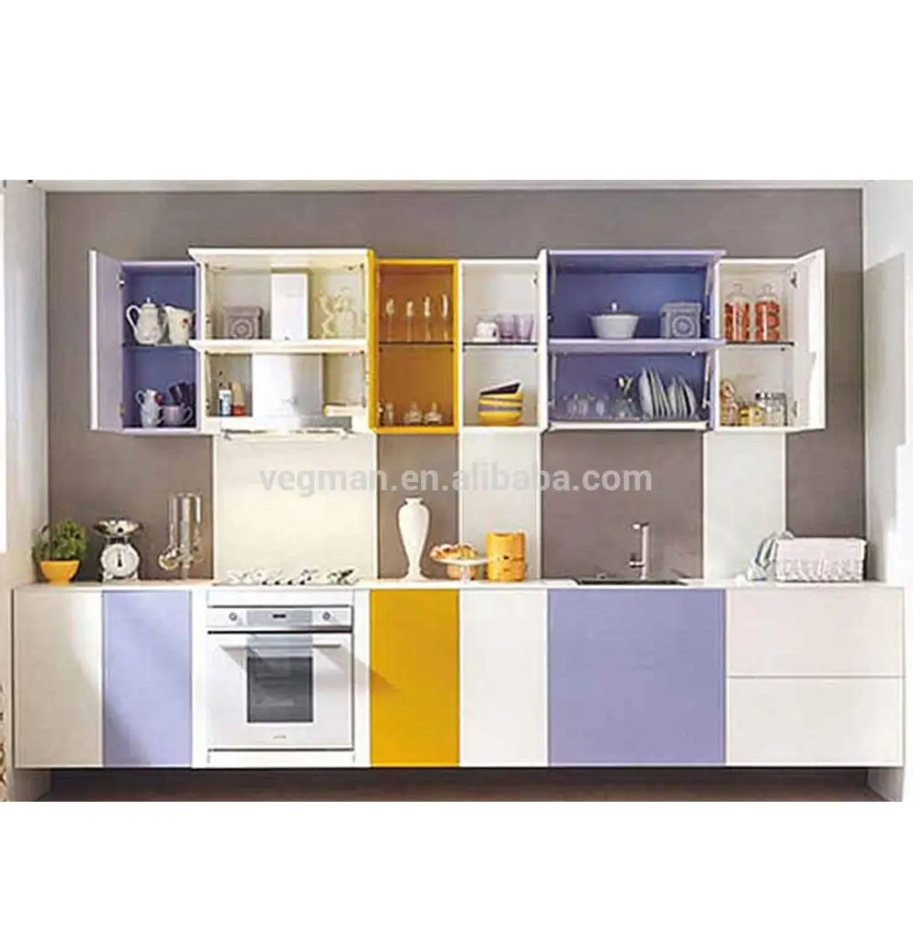 Small Design Kitchens And Kitchen Furniture Used Coloful Door Panel Buy Dapur Kantor Furniture Lemari Dapur Pintu Panel Dekoratif