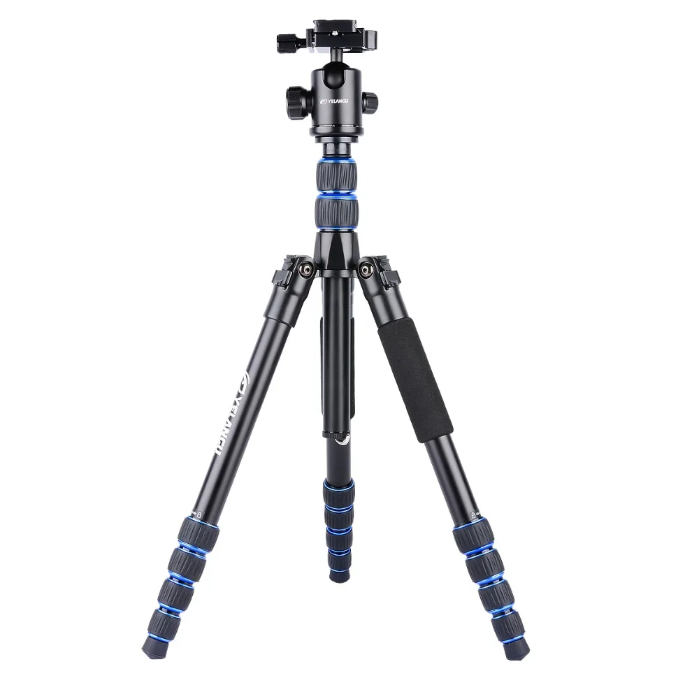 

YELANGU Portable Travel Aluminum Alloy tripod for DSLR cameras and Digital Photography, Black