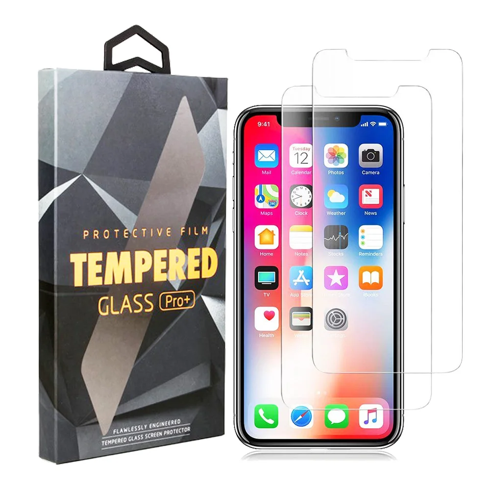 

2 Pack 9H Tempered Glass Screen Protector for iPhone Xs