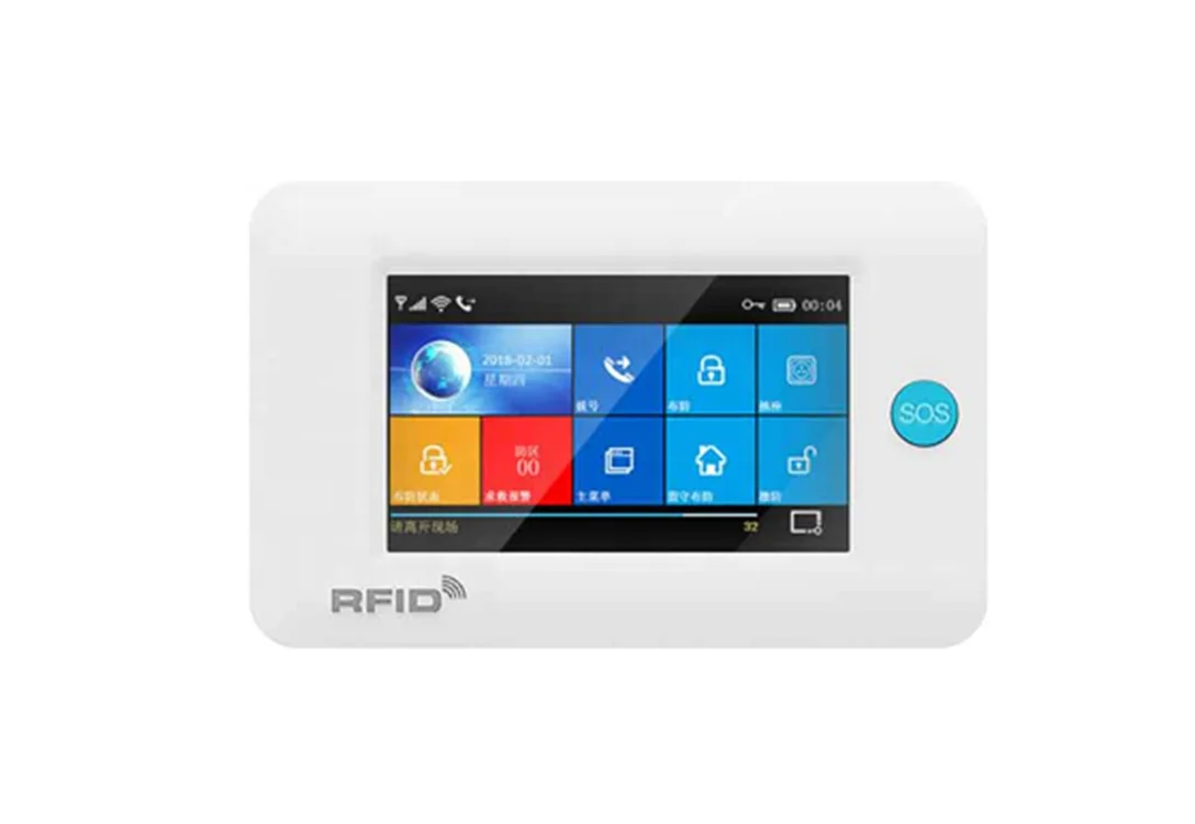 
4.3 TFT color full touching screen smart home security wireless home security alarm system WIFI 3G GPRS 