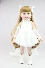 18″ 45CM princess dressing bride doll for girls wedding gift / Full vinyl american girl dolls kids toys