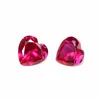 5# gemstone heart shape standard cut synthetic ruby stones