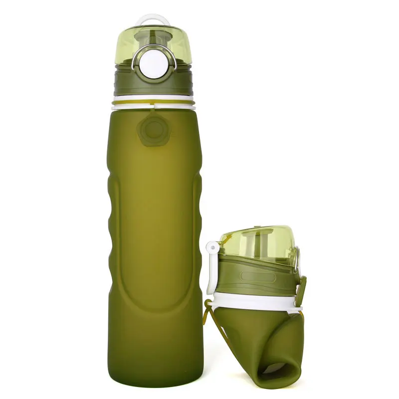 1000ml Silica Gel Collapsible Water Bottle Outdoor Sports Compressible