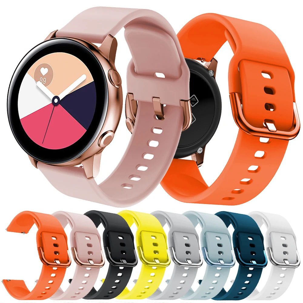 

Tschick For Gear Sport Band/Galaxy Watch Active Bands, 20mm Silicone Wristband for Samsung Galaxy Watch 42mm R810 & R600 & R500, Multi-color optional or customized