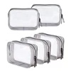 Large custom brush organizers PVC custo storage clear transparent cosmetic makeup zipper bag
