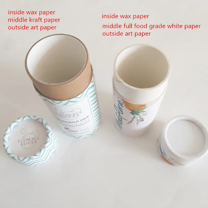 Hight Quality Custom Paper Deodorant Containers Push Up Deodorant Tubes