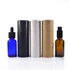 Free sample 15ml 30ml 50ml 100ml black recycled paper tube container for glass dropper bottle