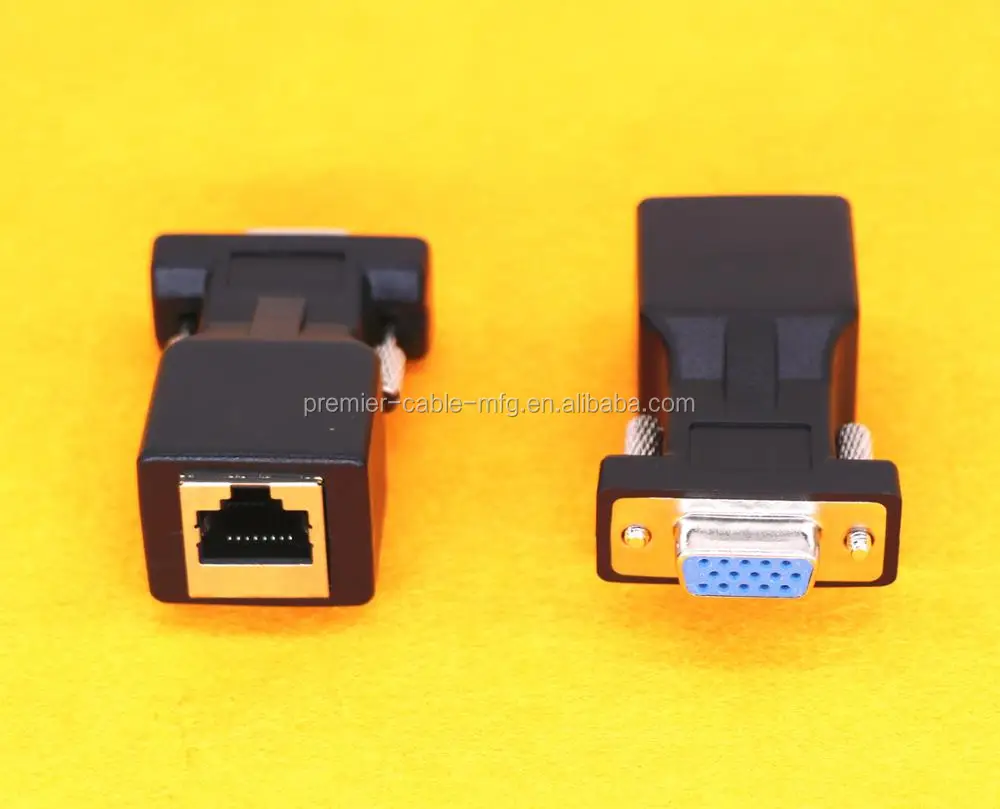 Extender VGA Male to LAN CAT5 CAT6 RJ45 Network Cable Female Connector Adapter
