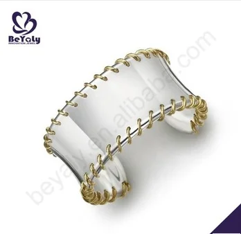 Fashion cheap simple design silver horseshoe bangle