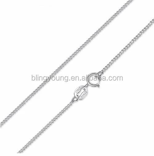 

High quality 16-18-20 925 sterling real pure silver chain necklace, Silver / gold