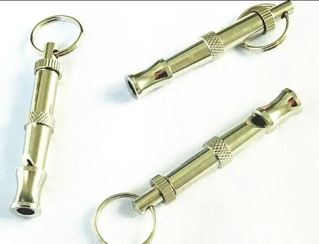Metal Dog Puppy Whistle Ultrasonic Adjustable Sound Key