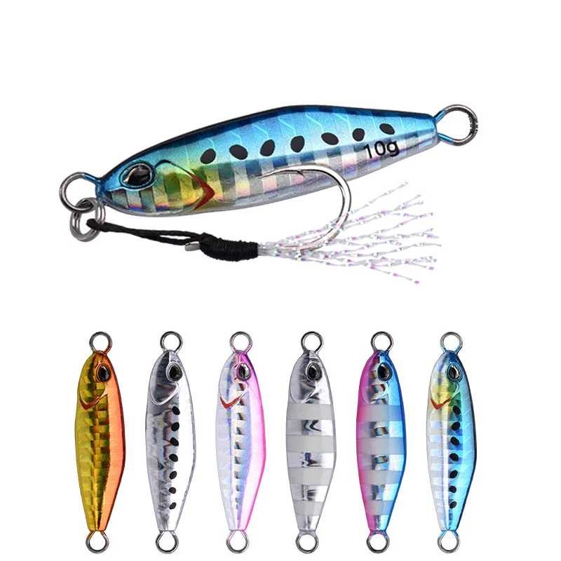 

ALLBLUE 2019 DRAGER Micro Metal Jig 3g 5g 7g 10g Shore Casting Jigging Spoon Lead Sea Cast Fishing Lure Artificial Bait Tackle, 6 colors