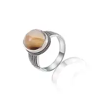 

1 Pcs wholesale 2019 fashion jewelry, 925 sterling silver women agate stone jewelry rings