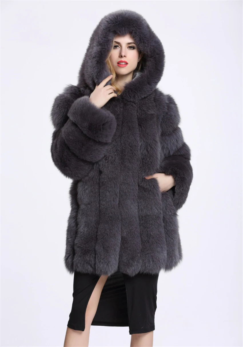 Wmwmnu long Sleeve Winter Women High Imitation Faux Fur Coat Jacket Fur Coat Women Clothes thick warm Fox Fur Coat plus Size