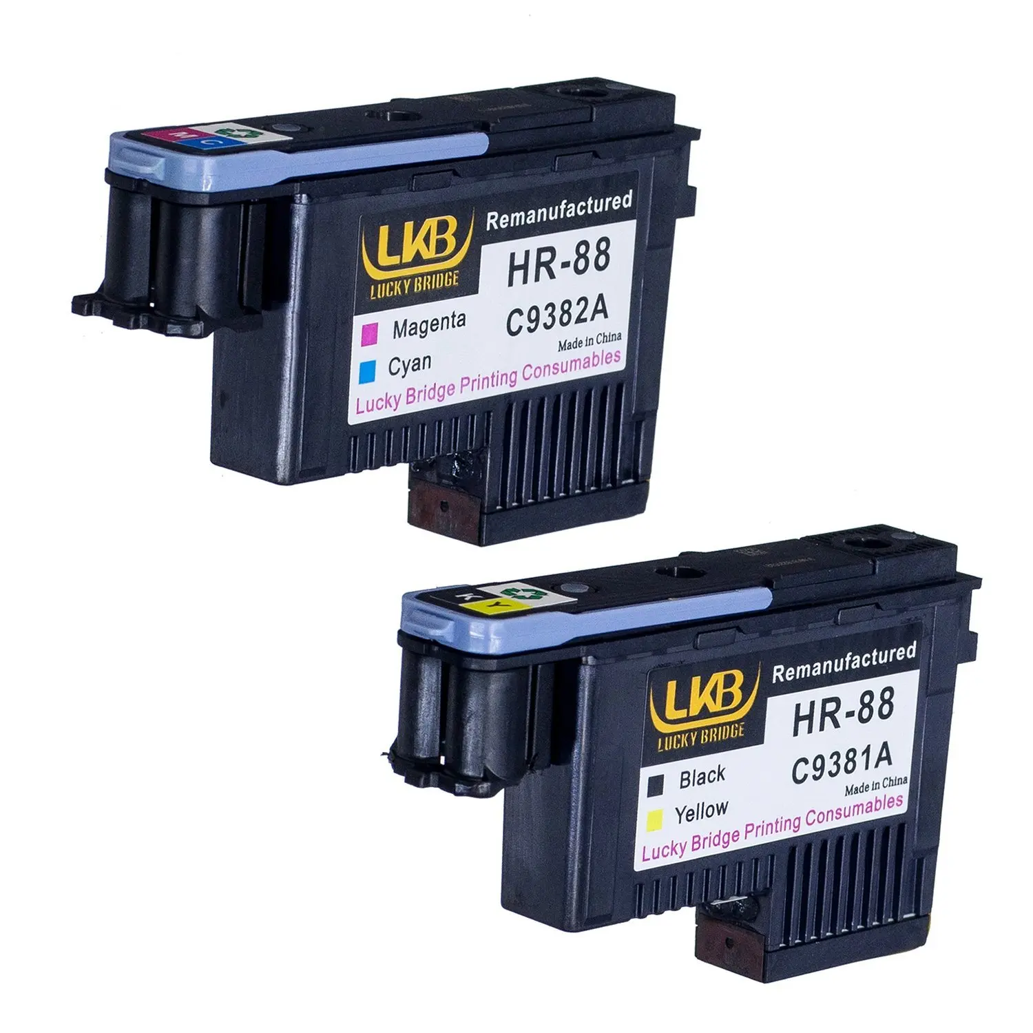 Get Quotations · LKB HP88 Printhead 2PK C9381A C9382A Remanufactured  Compatible for HP Officejet with Pro K5400 L7550 L7580