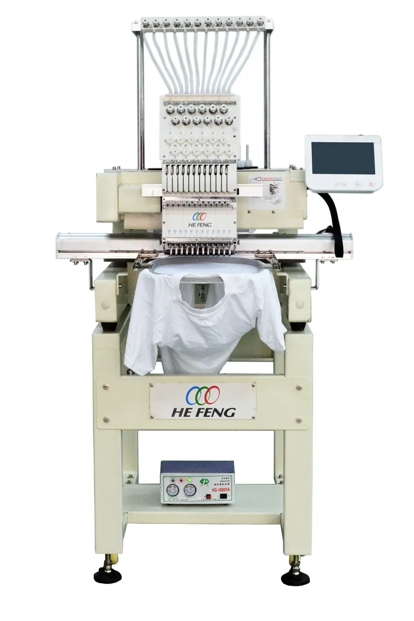 1201 Single Head 12 Needle Computerized Computer Embroidery Machine Machine embroidery computerized quilting heads stitch chain computer larger industry alibaba