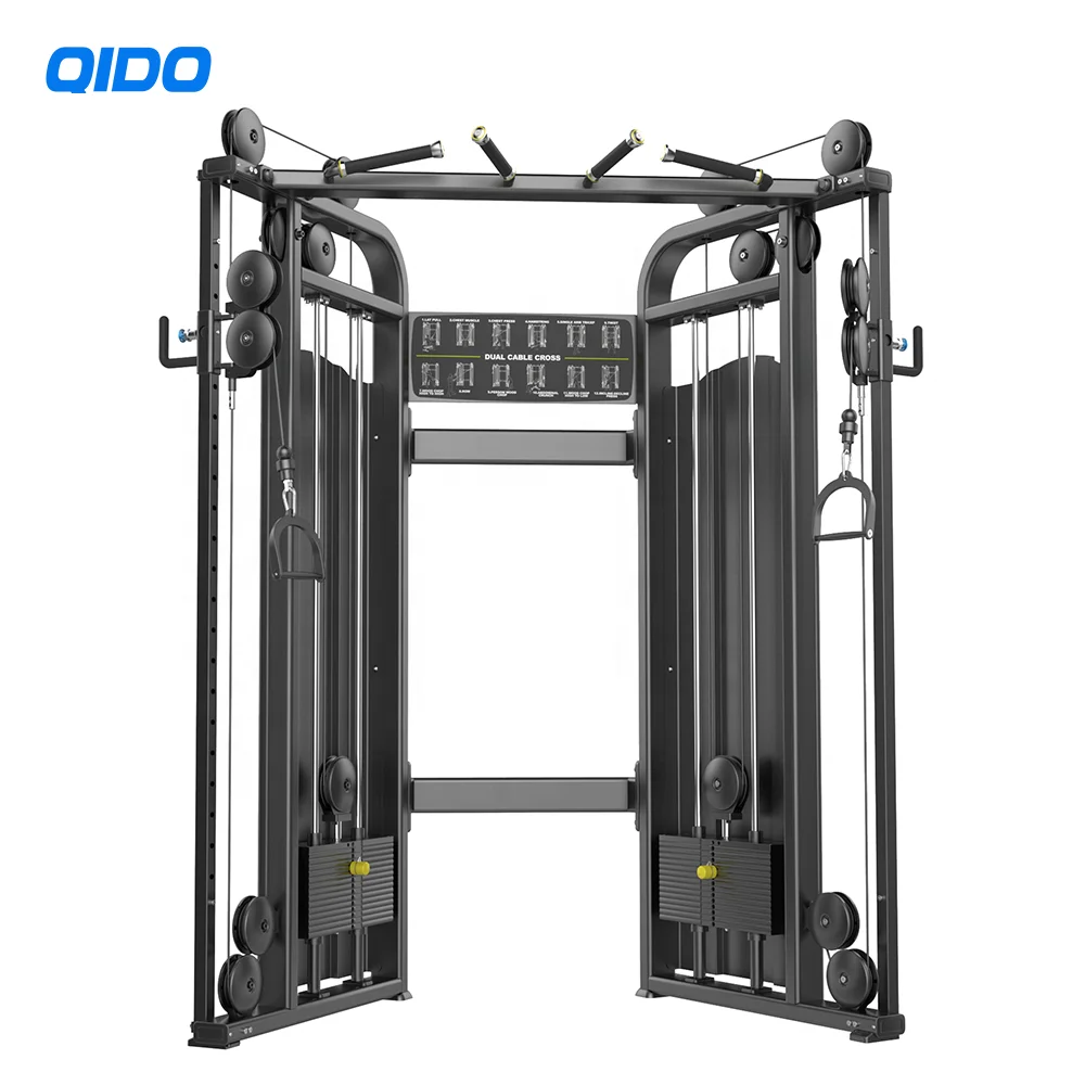 

Commercial Fitness Equipment Multi Functional Trainer Dual Gym Equipment Cable Crossover Machine, Gray;more color
